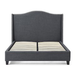 Hampton Linen Upholstered Platform Bed