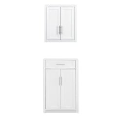 Savannah 2-Piece Kitchen Storage Pantry Set - Storage Cabinet & Wall Cabinet