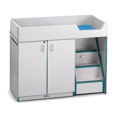 Diaper Changer with Stairs - Right - Teal