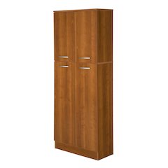 South Shore Axess 4-Door Storage Pantry, Morgan Cherry