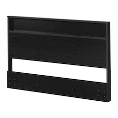 Primo Headboard with Storage Shelf, Black Oak