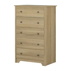 Vito 5-Drawer Chest, Natural Ash
