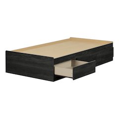 Hourra Mates Bed with 3 Drawers, Gray Oak