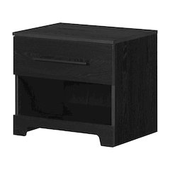 Primo 1-Drawer Nightstand, Black Oak