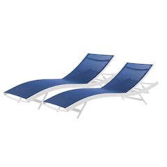 Outdoor Patio Chaise Lounge Set Of 2 With Comfortable Design, Durable Material