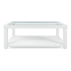 Urban Icon Contemporary Rectangular Glass Inlay Coffee Table