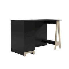 2-Drawer Home Office Desk, Black