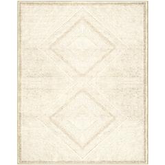 Sonoma Benzara Beige and White Viscose Area Rug, 7'10" x 10'9"