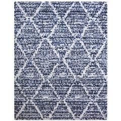 Oasis Delphine Royal Blue and White Polyester Area Rug, 7'10" x 10'1"