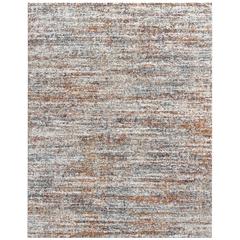 Granada Ezra Ivory, Blue, Orange, and Rust Olefin Shag Area Rug, 5'3" x 7'6"