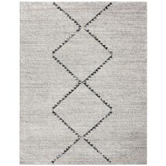Granada Jewels Ivory, Grey, and Charcoal Olefin Shag Area Rug, 5'3" x 7'6"