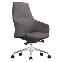 Celeste Series Office Chair in Grey Leather