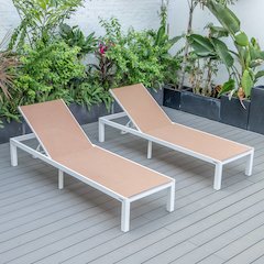 Marlin Patio Chaise Lounge Chair in Light Brown