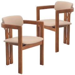 Velo Series Modern Dining Cha...rk Natural Wood with Taupe Seat Set of 4