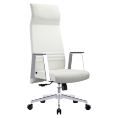 Aleen High-Back Office Chair in Upholstered Leather