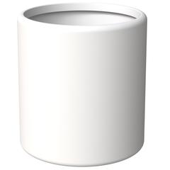 Tundra Series Poly Stone cylindrical Shape Planter in White 20" Dia, 22" High