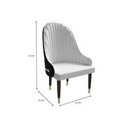 Elara Collection Wooden Dining Chair in Black/White