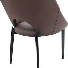 Amalfi Collection Fabric Modern Dining Chair in Plum Purple