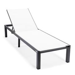 Marlin Patio Chaise Lounge Chair With Black Aluminum Frame