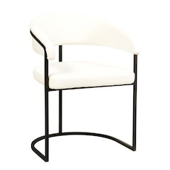 Aero Collection Modern Dining Chair in White Set of 4