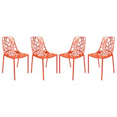 Modern Devon Aluminum Chair, Set of 4