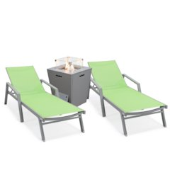 Marlin Modern Aluminum Outdoor Patio Chaise Lounge Chair