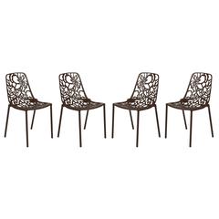 Modern Devon Aluminum Chair, Set of 4