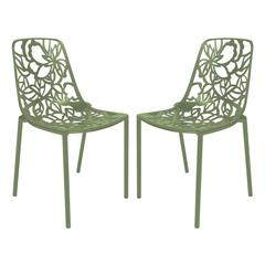 Modern Devon Aluminum Chair, Set of 2