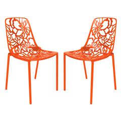 Modern Devon Aluminum Chair, Set of 2