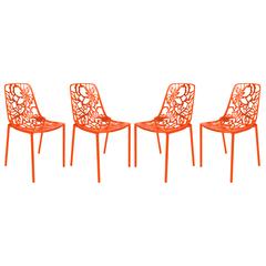 Modern Devon Aluminum Chair, Set of 4