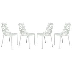 Modern Devon Aluminum Chair, Set of 4