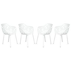 Modern Devon Aluminum Armchair, Set of 4
