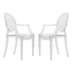 Carroll Modern Acrylic Dining Side Chair, Set of 2
