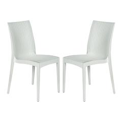Weave Mace Indoor/Outdoor Dining Chair (Armless), Set of 2