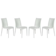 Weave Mace Indoor/Outdoor Dining Chair (Armless), Set of 4