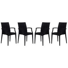Weave Mace Indoor/Outdoor Chair (With Arms), Set of 4