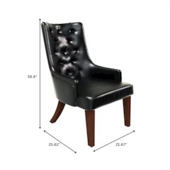 Spruce Collection Modern Wooden Dining Chair in Charcoal Grey