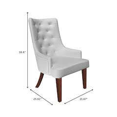 Spruce Collection Modern Wooden Dining Chair in Light Grey