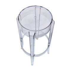 Averill Plastic Barstool with Clear Acrylic Seat and Legs