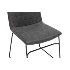 Zylar Series Office Guest Chair in Charcoal Leather