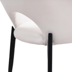 Amalfi Collection Modern Fabric Dining Chair in Coconut White