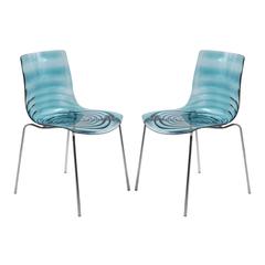 Astor Water Ripple Design Dining Chair Set of 2