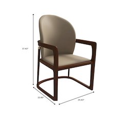 Svelta Elegant Wooden Dining Chair in Dark Toupe