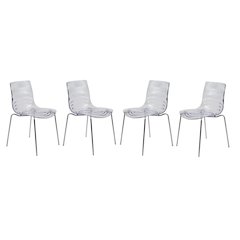 Astor Water Ripple Design Dining Chair Set of 4