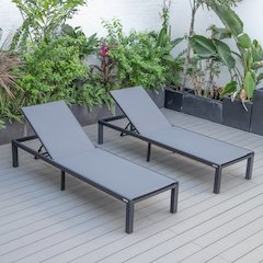 Marlin Patio Chaise Lounge Chair in Dark Grey