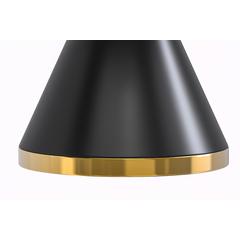 Round Dining Table Black\Gold Base with 60 Round Solid White Sintered Stone Top