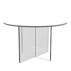 Valore Collection 28" Acrylic Side Table With White Top