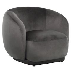 Faze Collection Modern Single Seater Sofa in Light Grey Velvet