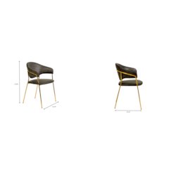 Bella Collection Modern Dining Chair in Brown Set of 4