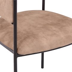 Cyril Collection Modern Chair in Light Brown Velvet